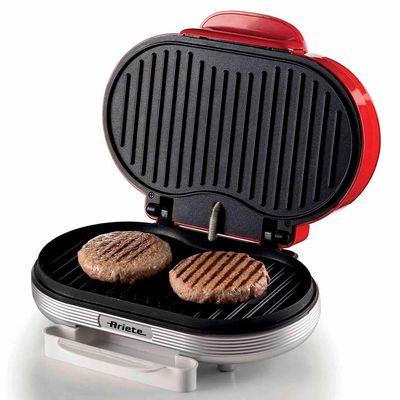 Grill Sanduicheira Burger Ariete 205 Retrô Party Time vermelha 1200w 220 volts