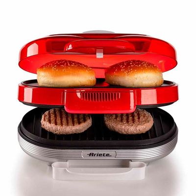 Grill Sanduicheira Burger Ariete 205 Retrô Party Time vermelha 1200w 220 volts
