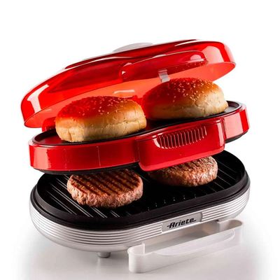 Grill Sanduicheira Burger Ariete 205 Retrô Party Time vermelha 1200w 220 volts