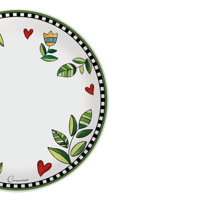 Jogo de pratos em porcelana Egan Cocorido 27cm 6 peças verde