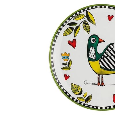 Jogo de pratos em porcelana Egan Cocorido 19cm 6 peças verde