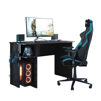 Mesa Gamer Com Suporte De Zalie Preto