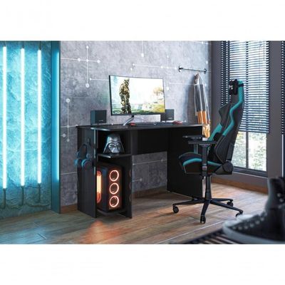 Mesa Gamer Com Suporte De Zalie Preto