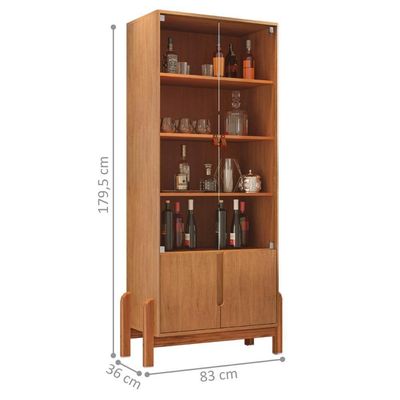 Conjunto De Cristaleira E Buffet Maricá Cedro