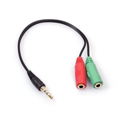 Conversor P3 - P2  Divisor Fone Microfone 3,5mm Adaptador.