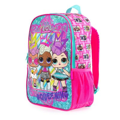 Mochila Escolar Feminina LOL Rosa U / Lilas