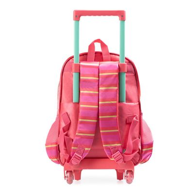 Mochila Escolar Infantil Feminina com Rodinhas Barbie Rosa U / Rosa