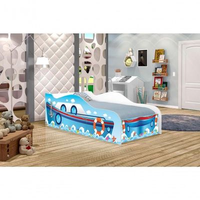 Cama Carro Adesivada Navio Kids Infantil