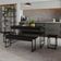Mesa De Jantar Com 2 Bancos E 2 Banquetas Industrial Tub Preto ônix / Est.preta