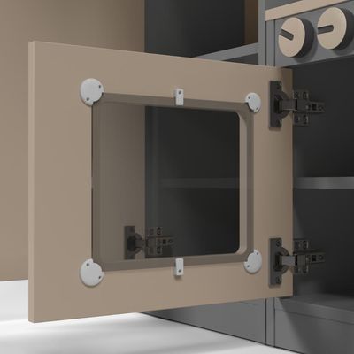 Cozinha Infantil Com Refrigerador México Cinza