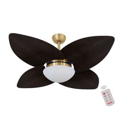 Ventilador De Teto Dormamu Dourado 4 Pás 110V Com Controle