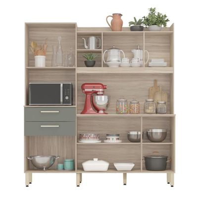 Cozinha Completa 6 Portas Savana Avena Menta