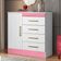 Cômoda 4 Gavetas 1 Porta Montevideu Branco/rosa Flex Demóbile