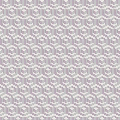 Papel de Parede Fiesta Modern Geométrico 3D Lilás 543213 Fiesta Modern 543213