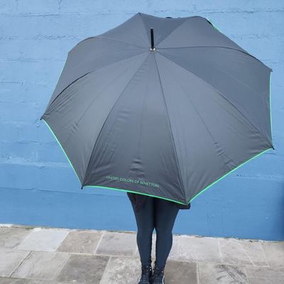 Guarda-Chuva Automático Longo Sombrinha United Colors Benetton Preto