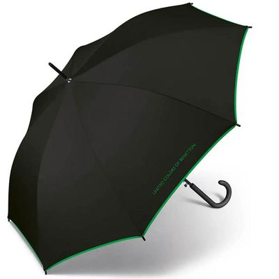 Guarda-Chuva Automático Longo Sombrinha United Colors Benetton Preto
