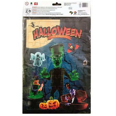 Quebra-cabeça Halloween - 40 Peças - 2 Unidades