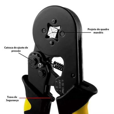 Ferramenta De Crimpar Terminais Tubulares De 10mm² Ilhós