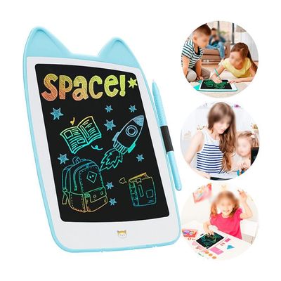 Lousa Mágica Lcd Tablet Infantil Gatinho 8 Polegadas Azul
