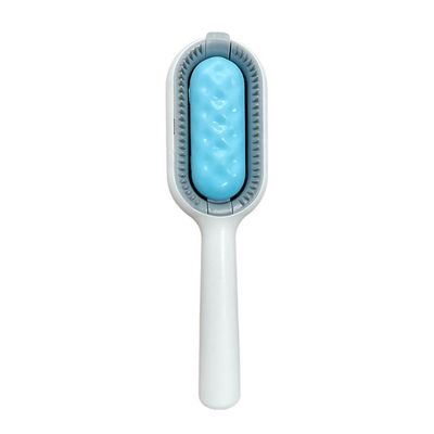 Escova Pet Azul Tira Pelos 2 Em 1 Cães E Gatos