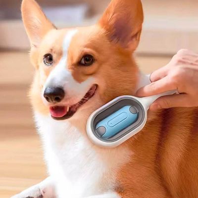 Escova Pet Azul Tira Pelos 2 Em 1 Cães E Gatos