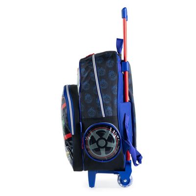 Mochila Escolar Infantil Rodinhas Hot Wheels Preta U / Preto
