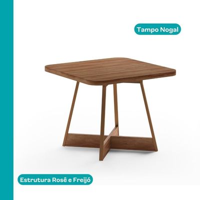 Conjunto Sala De Jantar 4 Cadeiras Seul Carraro Nogal