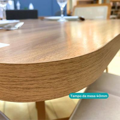 Conjunto Sala De Jantar 4 Cadeiras Seul Carraro Nogal