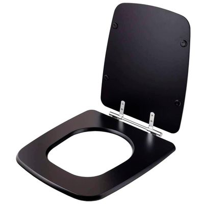 Tampa De Vaso Acrilico Boss Matte Black Preto Fosco Para Bacia Incepa 6lpf