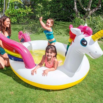 Piscina Inflável Spray Unicórnio Místico Infantil 151 Litros Intex