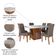 Conjunto Sala De Jantar Amsterdã New Mesa Com Tampo Giratório 6 Cadeiras Grécia Madeirado/mascavo