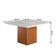 Conjunto Sala De Jantar Amsterdã New Mesa Com Tampo Giratório 6 Cadeiras Grécia Madeirado/mascavo