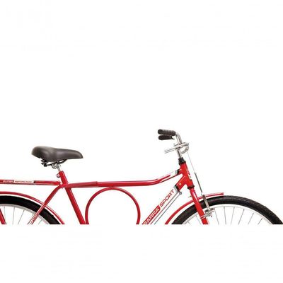 Bicicleta Colli Barra Sport Aro 26 Em Ferro Com Bagageiro E Capa Corrente Vermelho