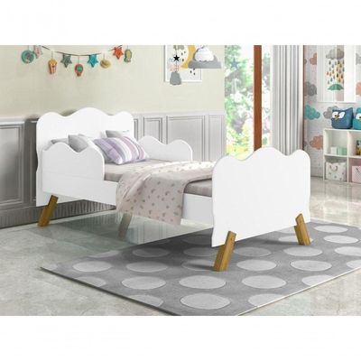 Mini Cama Infantil Com Guarda Nuvenzinha Neve