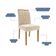 Conjunto Com 2 Cadeiras Juliana Madeira/nude Cimol Madeira/nude