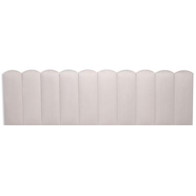 Cabeceira King Kit 10 Placas Modelo Nuvem - Suede Creme / Off White