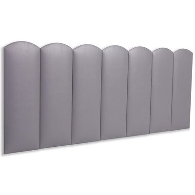 Cabeceira Casal Kit 7 Placas Modelo Nuvem - Courino Cinza