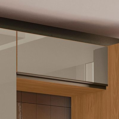 Armario Aereo Basculante 1p Vidro 80 Cm Maxxi G770 Kappesberg Canela