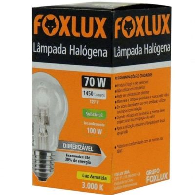 Kit 2 Lampada Halogena Classica 70w 127v Foxlux