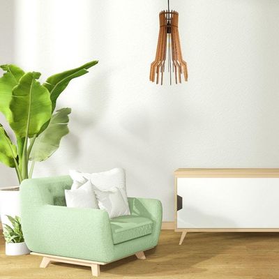 Luminária Teto Tipo Pendente Bangkok Mdf - Completa Mdf Cru