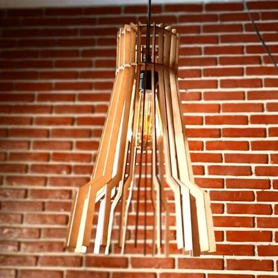 Luminária Teto Tipo Pendente Bangkok Mdf - Completa Mdf Cru