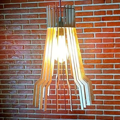 Luminária Teto Tipo Pendente Bangkok Mdf - Completa Mdf Cru
