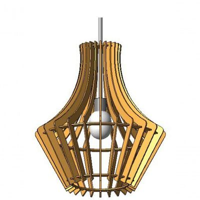 Luminária Teto Tipo Pendente Barolo Mdf - Completa Mdf Cru