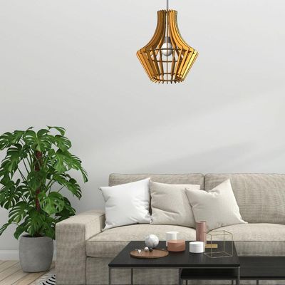 Luminária Teto Tipo Pendente Barolo Mdf - Completa Mdf Cru