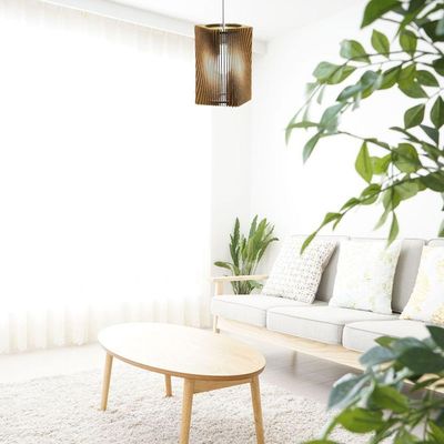 Luminária Teto Tipo Pendente Tower Mdf - Completa Mdf Cru