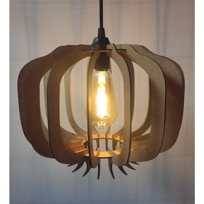Luminária Teto Tipo Pendente Safira Mdf - Completa Mdf Cru