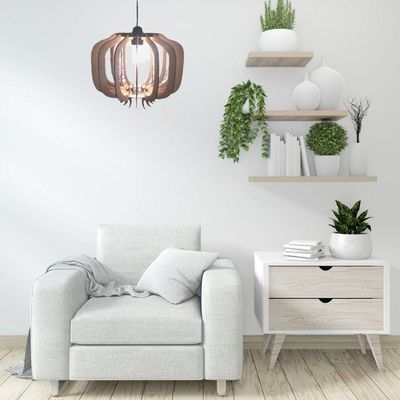 Luminária Teto Tipo Pendente Safira Mdf - Completa Mdf Cru