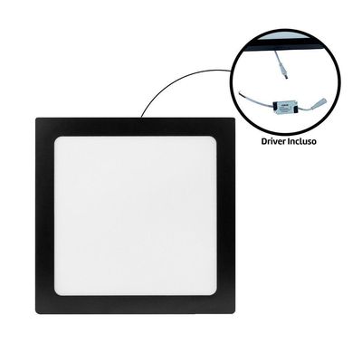 Painel De Led 18 W 4000k Quadrado Embutir Preto Foxlux