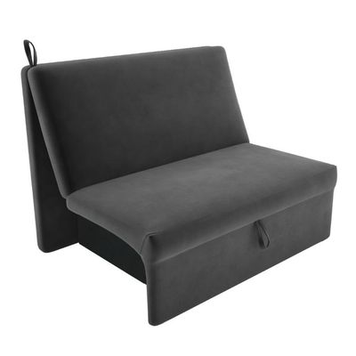 Sofá Cama Para Descanso Galway Suede Cinza
