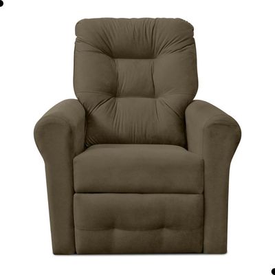 Poltrona Reclinável Para Descanso Thalia Suede Cappuccino